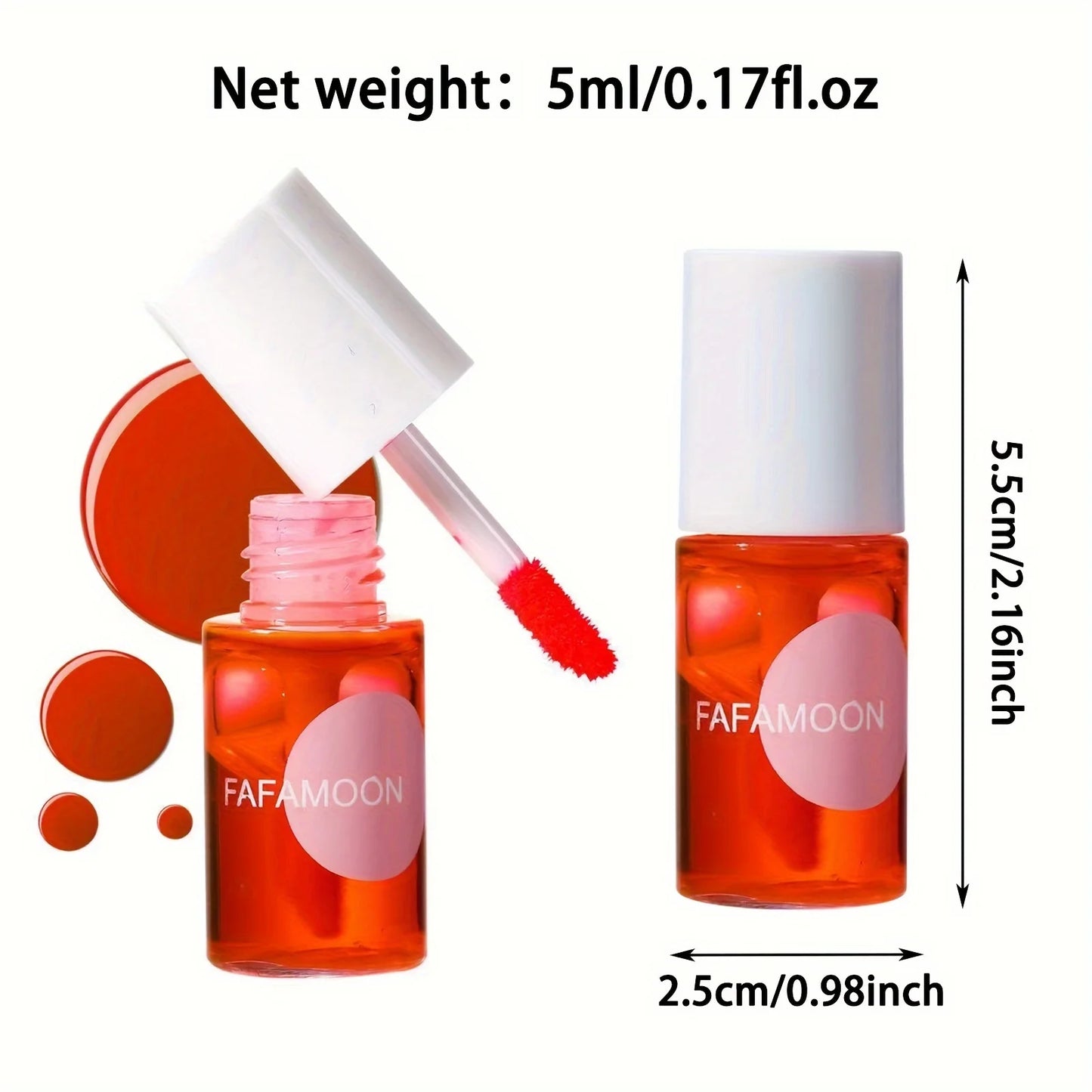 4 color Fruity Lip Tint Water Gloss Tint,Moisturizing Waterproof Liquid Lipstick, Non-Stick,High Pigment,Long-Lasting Colors.
