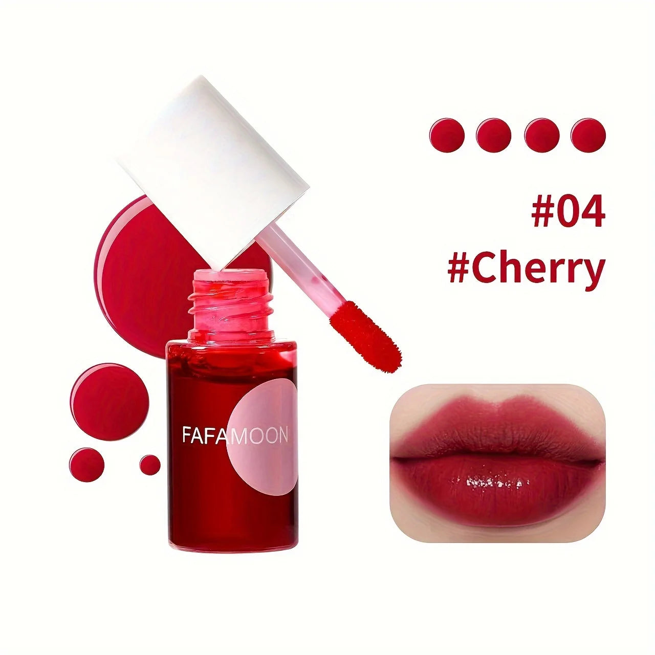 4 color Fruity Lip Tint Water Gloss Tint,Moisturizing Waterproof Liquid Lipstick, Non-Stick,High Pigment,Long-Lasting Colors.